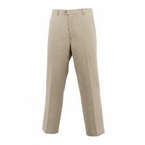 Mojito Collection Linen Pants Mens 44x34 Tan Flat Front Beach Wedding NWT
